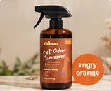 o’dless Pet Odor Remover Angry Orange trigger spray.